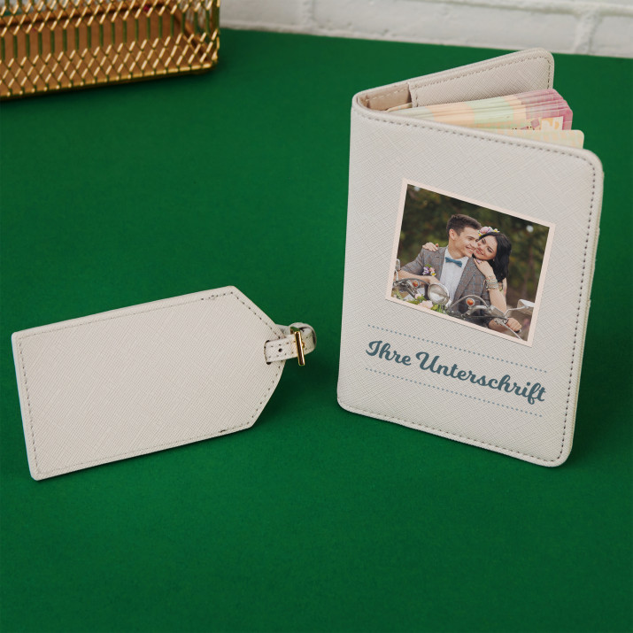 Ihr Foto - Reisepasshülle mit Aufdruck